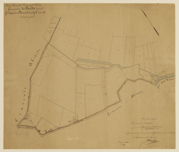 216100 Kadastraal uittreksel van de gemeente De Bilt, sectie C en gemeente Maartensdijk, sectie D, het terrein tussen ...
